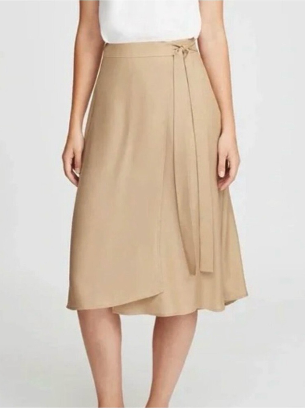 Cuyana Wrap Skirt Cupro Tan